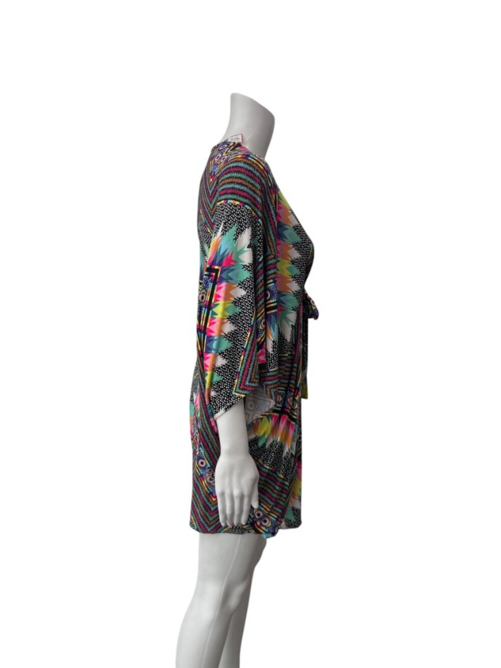 $276 Mara Hoffman Swim Multi Geometric Cover-Up Mini poncho Dress one size - Picture 3 of 7